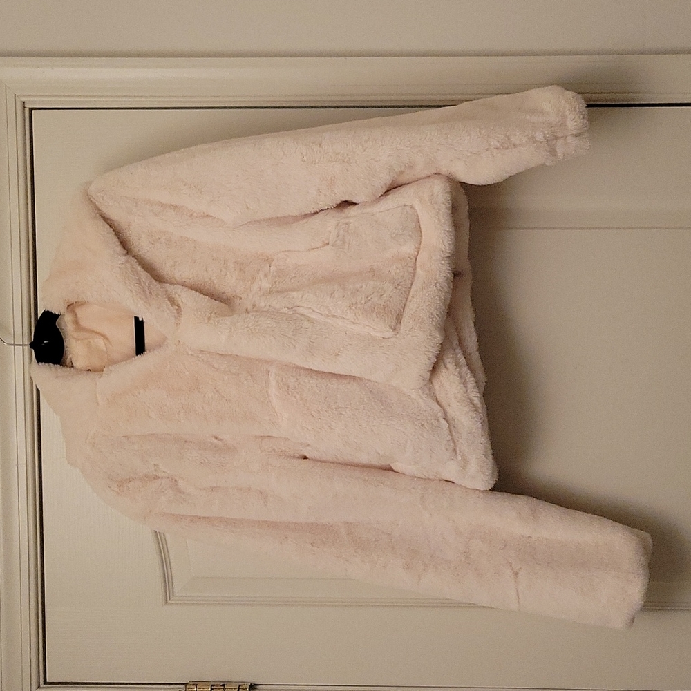 Aeropostale Faux Fur Hooded Plush Jacket